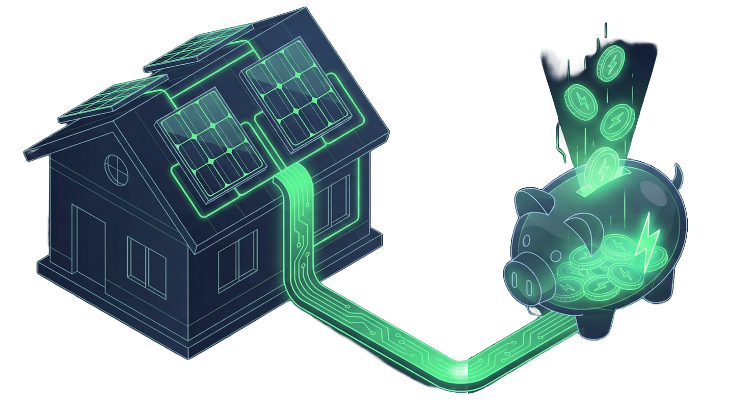 Esquema funcionamiento batería virtual y compensación de excedentes solares