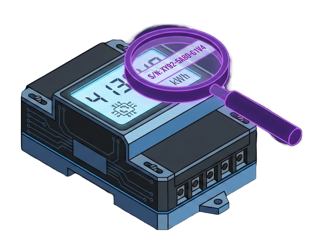 Ubicación del código CUPS en una factura de luz o contador digital