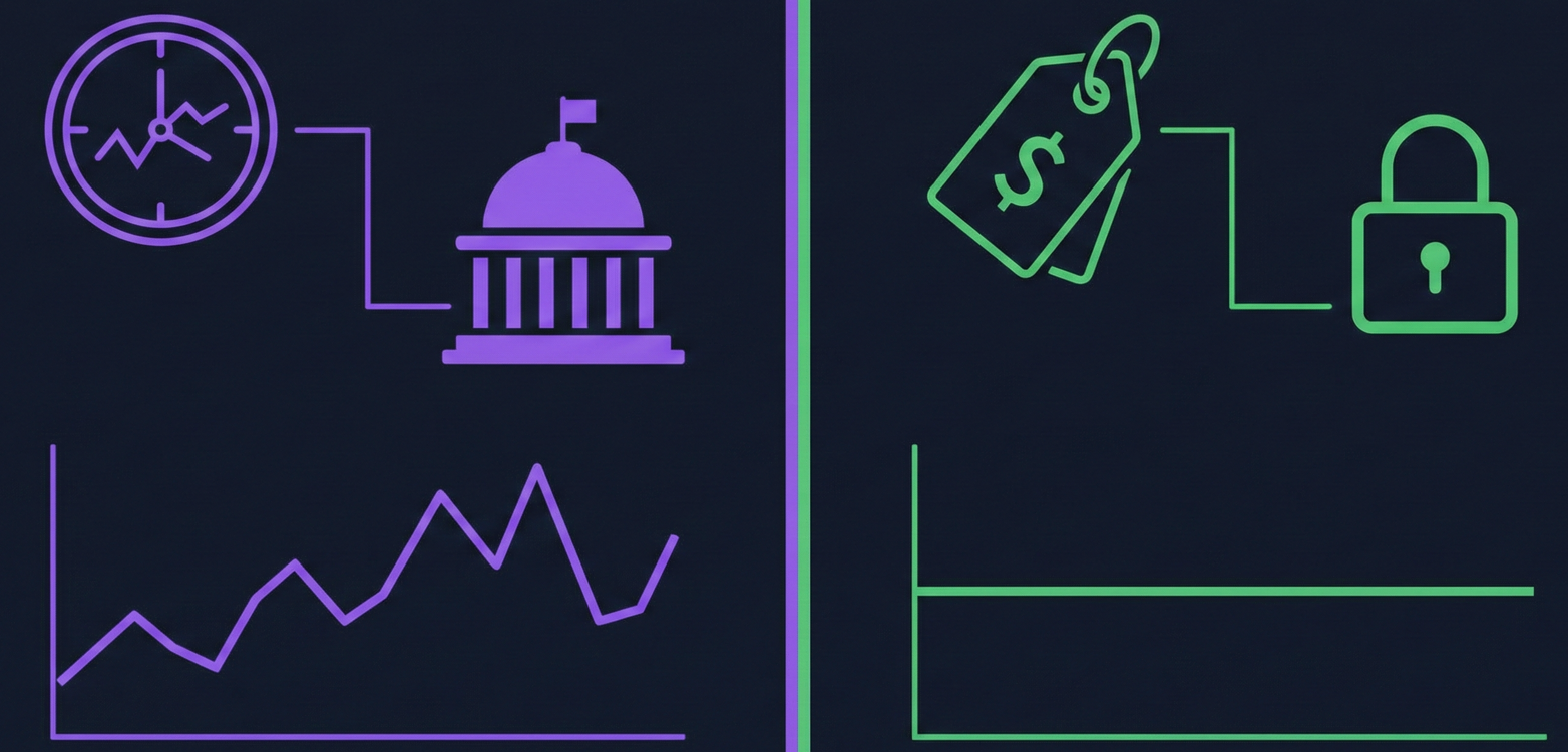 Comparativa visual entre tarifa regulada PVPC y mercado libre